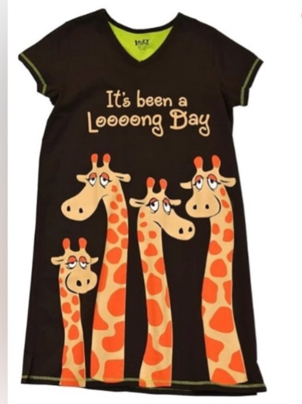 Lazy One giraffe It’s Been a Long Day Nightshirt Size L/XL